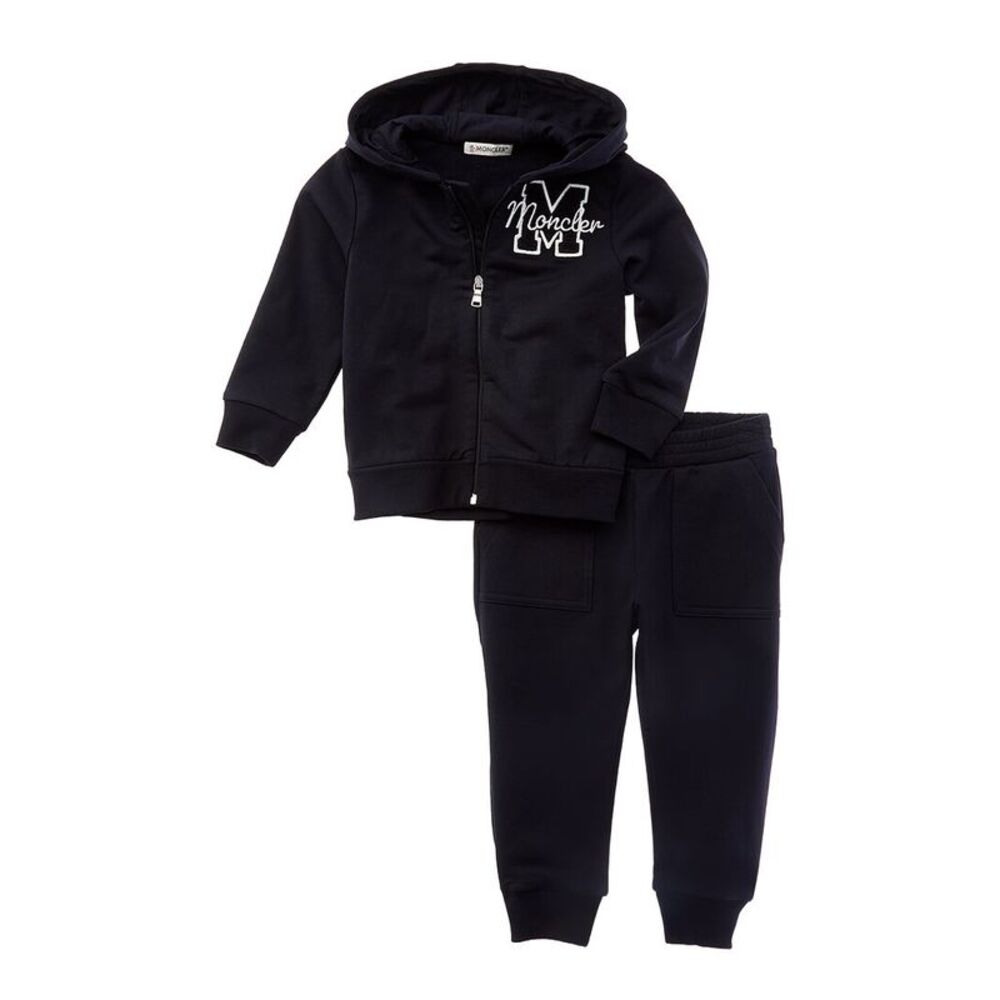 Moncler Girls 2Pc Hoodie & Pant Set, Blue